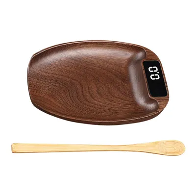 Produktbild von Elektronische Teewaage aus Holz, professionelle Mini-Waage,Präzise 0,1g Waage für Tee & Kaffee, elektronische Kaffeewaage für den Haushalt