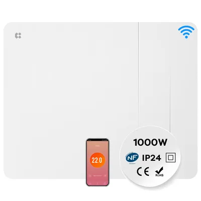 Produktbild von CIARRA Elektro-Heizkörper Heizgerät, Intelligenter Keramik-heizkörper mit WLAN steurung, Thermostat mit PID 10–15 m² 1000 W CBHTD10A-W