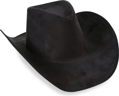 Produktbild von Cowboyhut schwarz Gr. 58 cm Wildleder-Optik Karneval Fasching Halloween Party