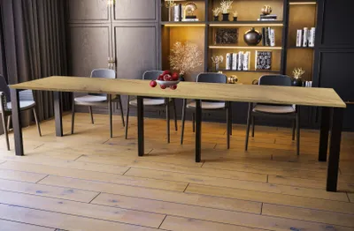 Image de Endo-Möbel XXL Table à manger Vast 130cm - 330cm extensible Table de cuisine (chêne naturel)