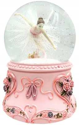 Produktbild von Tanzende Ballerina in Glaskugel, Musikdose, 15 cm - MG-963