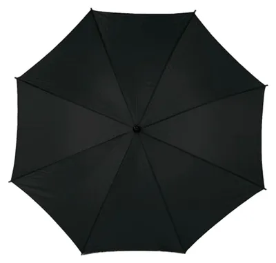 Image de L-Merch - Parapluie automatique à manche en bois « Cork » LT5106 (89 cm x 103 cm) (noir)