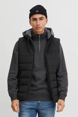 Produktbild von 11 Project PREbbe Herren Weste Outdoor-Weste leicht gesteppte Weste mit Sweat-Kapuze Regular Fit