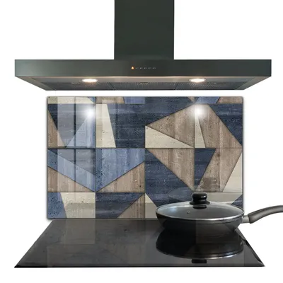 Produktbild von Spritzschutz aus Glas Küchenrückwand - Wandschutz für Herd und Spüle - 100x70 cm - Geometrische Abstraktion