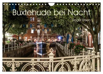 Produktbild von Buxtehude bei Nacht (Wandkalender 2027 DIN A4 quer), CALVENDO Monatskalender