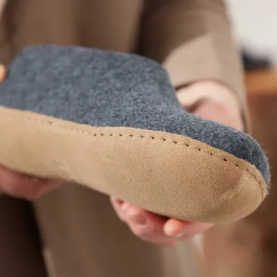 Produktbild von Glerups Hausschuh Modell A mit Ledersohle – Dein hochwertiger Hüttenschuh: forest / 43 Farbe: forest Größe: 43