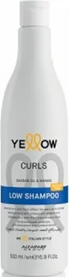 Image de ALFAPARF Yellow Curls Shampooing hydratant pour cheveux bouclés et ondulés, 500ml