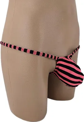 Produktbild von Mens thong bulge pouch MicroMini Gestreift