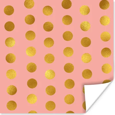 Produktbild von MuchoWow® Poster Muster - Kreis - Rosa 50x50 cm - Wohnzimmerdekoration
