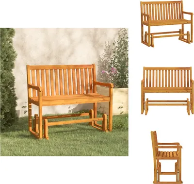 Obrázek produktu pro vidaXL Zahradní houpací lavice 110 cm z masivního dřeva akácie - Zahradní lavice