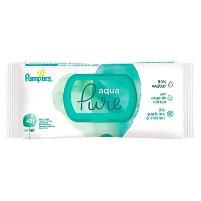 Produktbild von pampers wet tcher aqua pure 48 st.