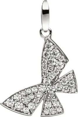 Produktbild von JOBO Anhänger Schmetterling 333 Gold Weißgold 39 Zirkonia Wwißgoldanhänger