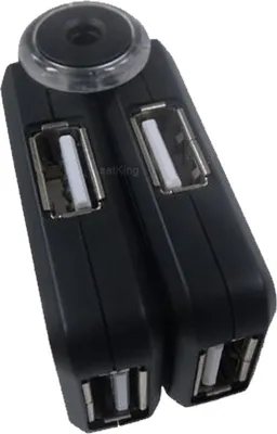 Produktbild von Essential Design 4 Port Mobiler USB 2.0 Hub Zusammenklappbar