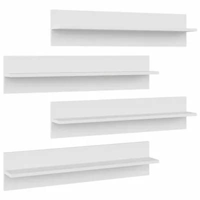 Immagine prodotto di vidaXL Mensole da parete 4 pz. Bianco 80x11,5x18 cm Materiale a base di legno