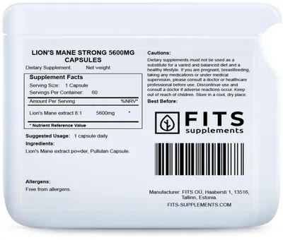 Obrázek produktu pro Lion's Mane Strong 5600 mg, 60 tobolek