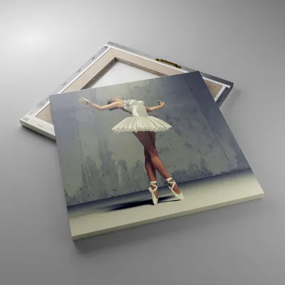 Produktbild von Bild auf Leinwand - Leinwandbild - Einteilig - Ballerina Weiß Wand - 40x40cm - Wand Bild - Wanddeko - Wandbilder - Leinwanddruck - Bilder - Wanddekoration - Leinwand bilder - Wandbild - AC40x40-4344