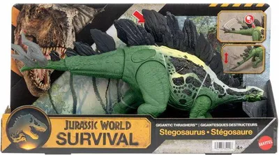 Produktbild von Jurassic World Stegosaurus Mega Action, Große Ausführung, Entfesselter Angriff, Evolutionsfunktion