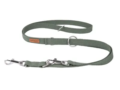 Produktbild von Verstellbare Hundeleine 6 in 1 Baumwolle, Khaki M Amiplay