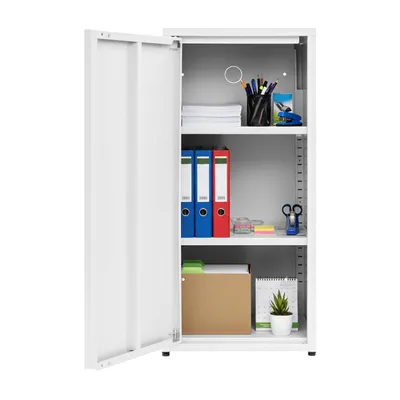Zdjęcie produktu dla 3-poziomowa szafa do przechowywania z półkami o regulowanej wysokości 40*35*88cm Biały