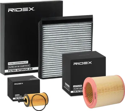 Produktbild von RIDEX Filterset Inspektionspaket Filtersatz für CITROËN Berlingo / Berlingo First (MF, GJK, GFK) passend für PEUGEOT PARTNER Combispace (5F)