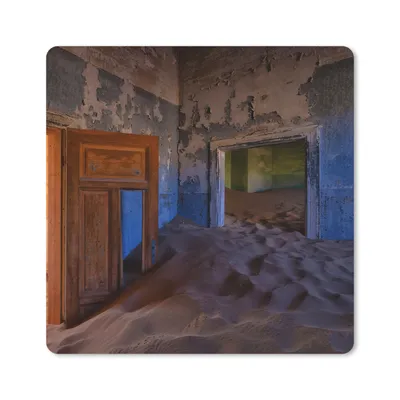 Produktbild von MuchoWow® Mauspad Mousepad Tür - Sand - Wüste - Architektur 20x20 cm - Mousepads - Maus Mat - Pad - Mausunterlage - Desk Mat - Bureauartikeln