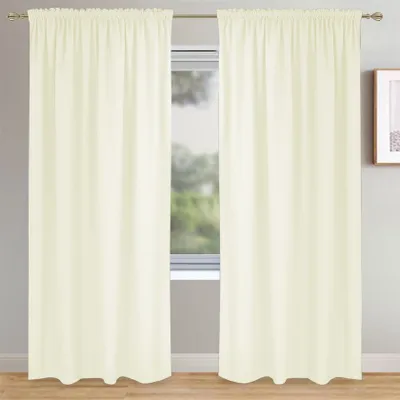 Produktbild von Matte Vorhänge 145x250 cm AUF BAND Gardine Band - ecru (der preis ist für ein stück)