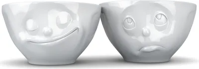 Immagine prodotto di FIFTYEIGHT PRODUCTS T012301 FIFTYEIGHT Schälchen-Set 200ml - Glücklich & Och bitte weiß