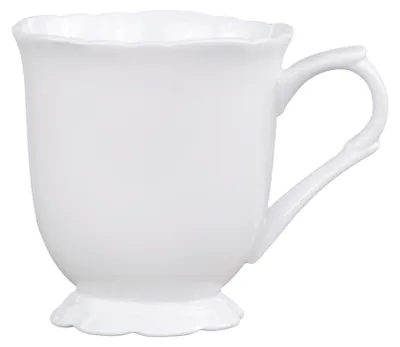 Produktbild von Chic Antique Becher PROVENCE Porzellan Geschirr Weiß Tasse 300ml mit Henkel