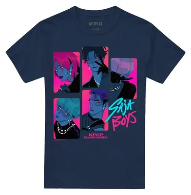 Productafbeelding van K-Pop Demon Hunters - T-shirt voor heren/dames, uni model, TV43569 (4XL) (Marineblauw)