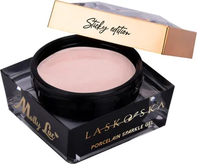 Obrázok produktu pre Porcelain Sparkle Gel Sticky Edition Laskovska Light Nude MollyLac 50 g