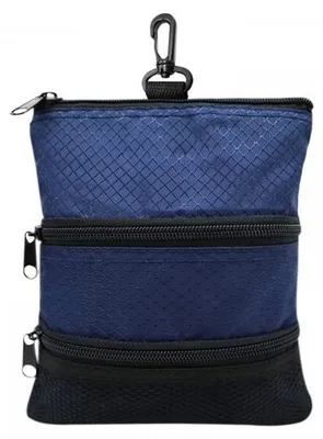 Productafbeelding van Dailygoods- Golftas Draagbaar - Golfbal Organizer - 3-Laagse Ritssluiting - Hoogwaardig Oxford-Materiaal - Praktisch en Compact - Handig Haakontwerp - Golfaccessoire