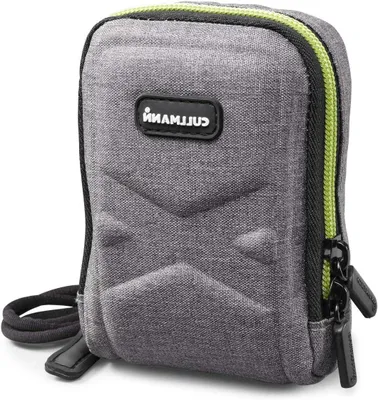 Productafbeelding van Compact Camera Tas - Beschermhoes Fotocamera - Veilige Opslag - Waterafstotend Materiaal - 7x10x3 cm - Grijs Citroen
