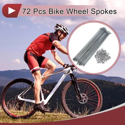 Produktbild von 72 Set 14G Fahrradspeichen 194mm Fahrradradspeichen Kohlenstoffstahl Verzinkt Silberton
