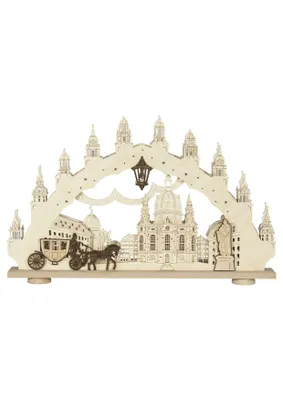 Obrázok produktu pre Svetelný oblúk Drážďany Frauenkirche LED osvetlenie prírodné ŠxVxH 66x41x6cm NOVINKA