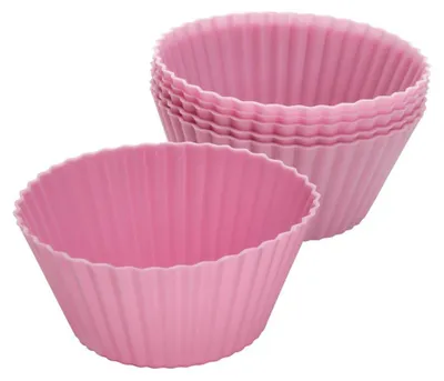 6 Muffinförmchen Candy Ø7 cm, Silikon, rosa, spülmaschinengeeignet