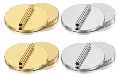 Magnetische Broschen-Adapter, 4 Stück, 1,5 cm, Gold/Silber