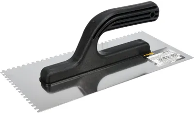 Image de Truelle lisse en acier inoxydable 270 x 125 mm avec denture de 4 x 4 mm