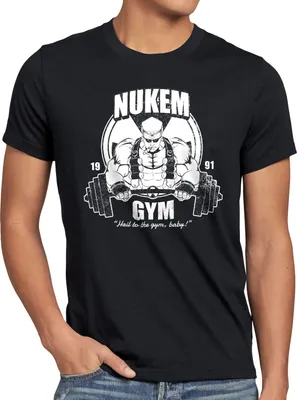 Produktbild von style3 Nuke Gym Herren T-Shirt ego shooter dos doom baby