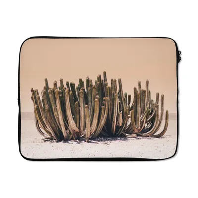 Produktbild von MuchoWow® Laptop Hülle 17 Zoll Laptoptasche Kaktus - Pflanze - Natur - Grün - Zipper - Schutzabdeckung