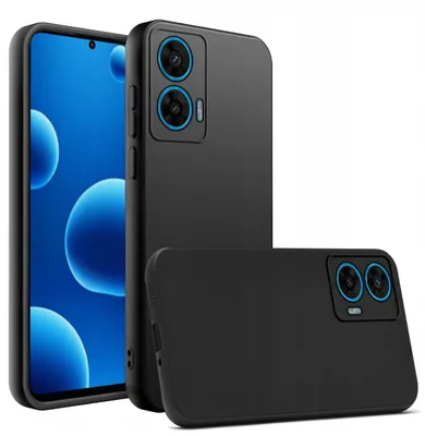 Immagine prodotto di Custodia slim in silicone nero opaco per Motorola Moto G96 5G