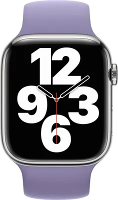Productafbeelding van Apple Siliconen solobandje voor de Apple Watch | 38/40/41/42 mm - Maat 3 - English Lavender