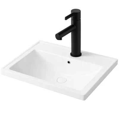 Obrázok produktu pre Keramické umývadlo biely nábytok obdĺžniková doska 52 x 41 cm