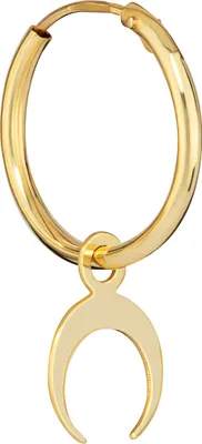 Produktbild von NKlaus Einzel 12 mm Halbmond Creole 333 Gelb Gold 8 Karat Mond Ohrring Ohrschmuck 14315