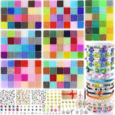 Obrázok produktu pre Sada korálkov 2 mm, 168 farieb, 740 ks, na výrobu šperkov