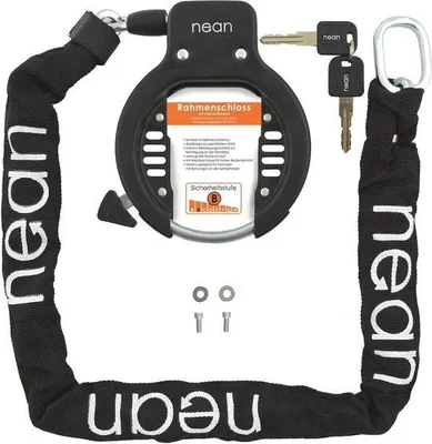 Productafbeelding van Famanu fietsslot met ketting en ringslot - Zwart, 5,5 x 900 mm