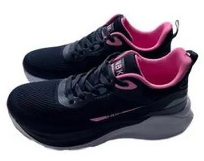Produktbild von NBK Damen Sneaker Strick-Mesh atmungsaktiv leicht - Navy/Pink, Gr. 40