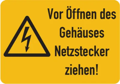 Produktbild von Dreifke® Warnschild, Netzstecker ziehen!, Folie - ISO 7010 | Folie selbstkleb...