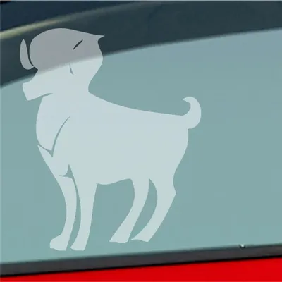Produktbild von Auto Aufkleber Sternzeichen Widder PKW Car KFZ Roller 8x10 cm Milchglas Sticker Heckscheibenaufkleber
