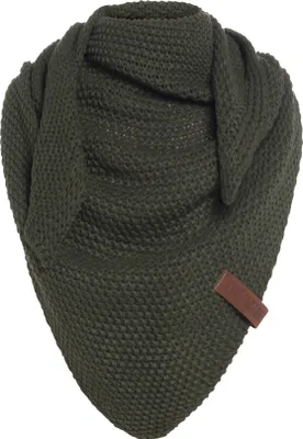 Produktbild von Knit Factory Coco Dreiecksschal Junior - Khaki - 140x60 cm