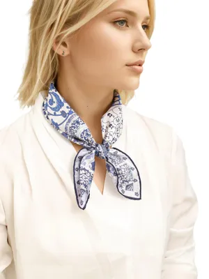 Produktbild von Prettystern Uni handrolliertes SeidenHalstuch Seide Nickituch Bandana Stirntu